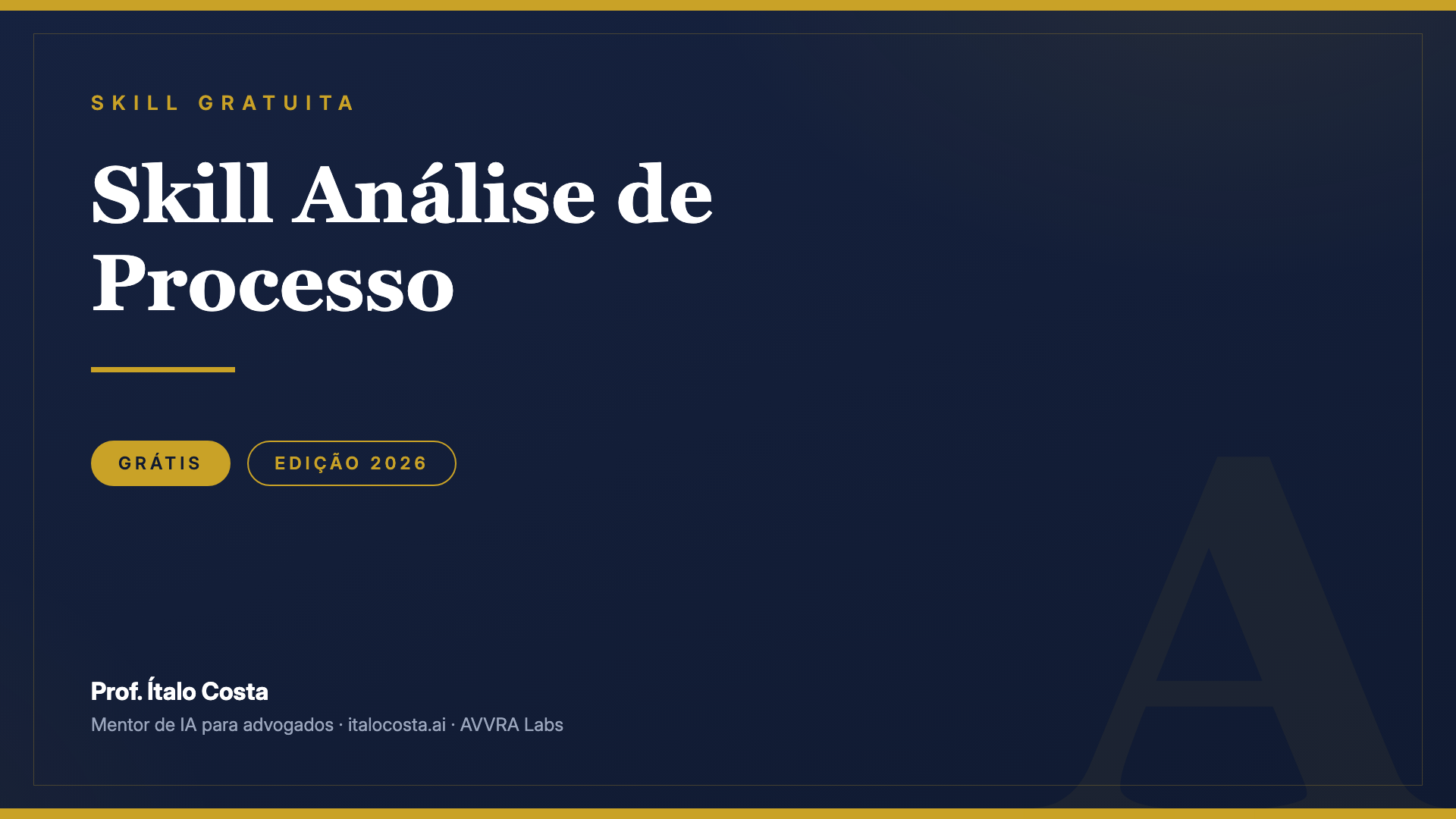 Skill gratuita de Análise de Processo para o Claude