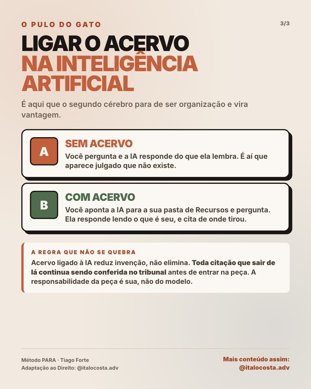 Página 3: como ligar o acervo na inteligência artificial