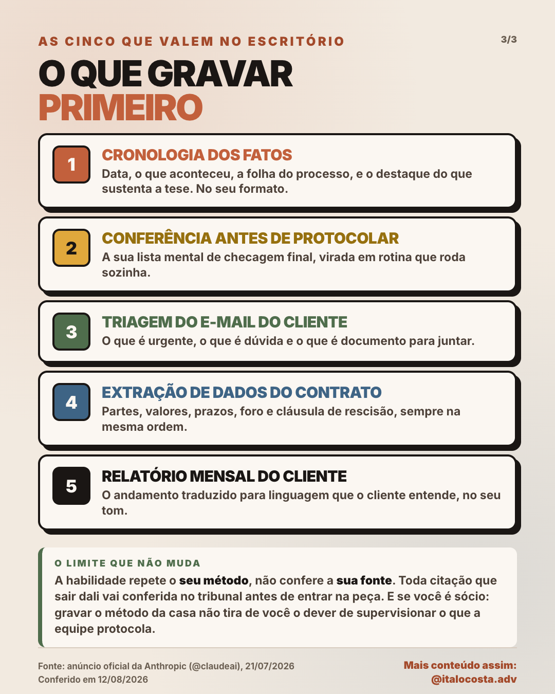 Página 3: as cinco tarefas de escritório que valem uma habilidade